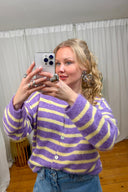 Astrid Gestreepte Gebreide Cardigan