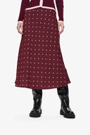 gebry-midi-polka-dot-rok-windsor-wine-bordeaux-moves-modelfoto-vooraanzicht-1