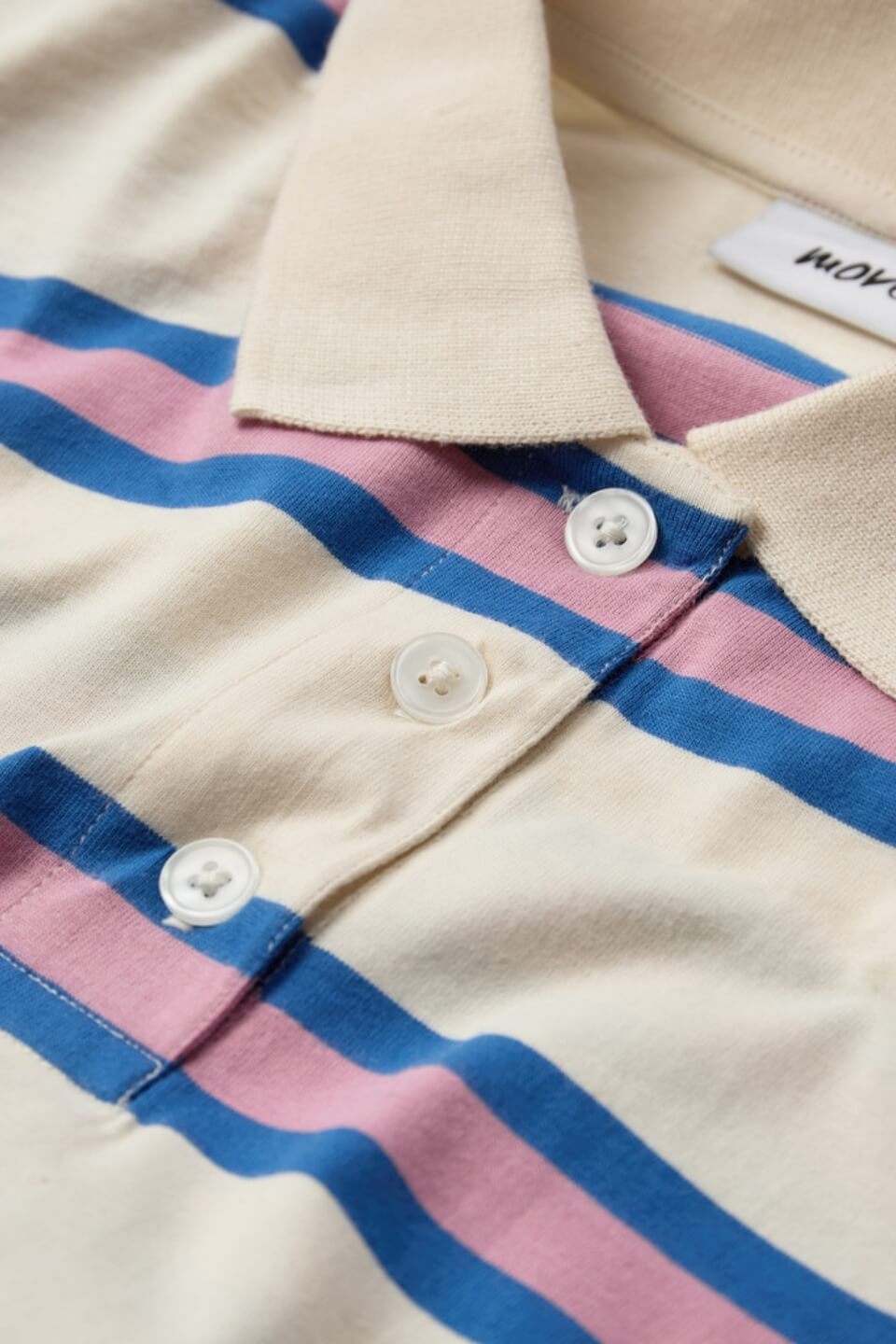 Stroba Stroba Striped Polo T-Shirt Moves Shortbread XS-XL Organic Cotton