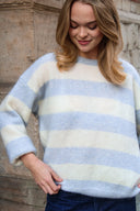 Cleo Striped Knitted Mohair Sweater