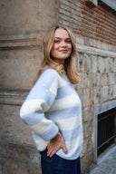 Cleo Striped Knitted Mohair Sweater