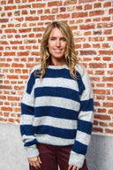 Cleo Striped Knitted Mohair Sweater