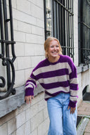 Cleo Striped Knitted Mohair Sweater