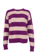 Cleo Striped Knitted Mohair Sweater
