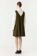 yasmalea-mini-jurk-yas-dark-olive-olijfgroen-modelfoto-achteraanzicht-1