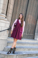 yasmalea-mini-jurk-yas-fig-bordeaux-lookfoto-vooraanzicht-1