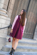 yasmalea-mini-jurk-yas-fig-bordeaux-lookfoto-vooraanzicht-2