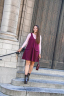 yasmalea-mini-jurk-yas-fig-bordeaux-lookfoto-vooraanzicht-3