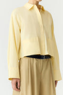 Yaslee Cropped Shirt Blouse | YAS