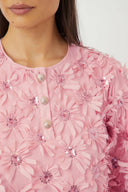 Yasabelone Floral Sequin Mini Dress