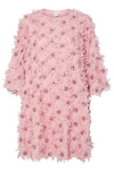 Yasabelone Floral Sequin Mini Dress