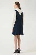 yasscallop-mini-denim-jeans-jurk-Y.A.S-dark-blue-denim-modelfoto-achteraanzicht-2