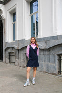yasscallop-mini-denim-jeans-jurk-Y.A.S-dark-blue-denim-modelfoto-vooraanzicht-7