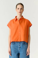 Yaslea Cropped Shirt Blouse | YAS