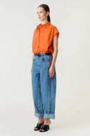 Yaslea Cropped Shirt Blouse | YAS