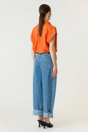Yaslea Cropped Shirt Blouse | YAS