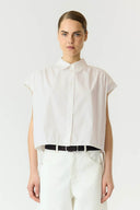 Yaslea Korte Mouwen Cropped Hemd Blouse | YAS