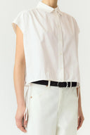 Yaslea Korte Mouwen Cropped Hemd Blouse | YAS