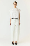Yaslea Korte Mouwen Cropped Hemd Blouse | YAS