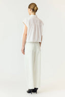 Yaslea Korte Mouwen Cropped Hemd Blouse | YAS