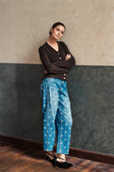 Yaslua Polka Dot Barrel Jeans Broek