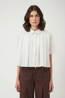 Yasskyma Cropped Shirt Blouse | YAS
