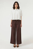 Yasskyma Cropped Shirt Blouse | YAS