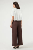Yasskyma Cropped Shirt Blouse | YAS