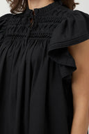 yaslura-mini-ruche-jurk-black-y.a.s-modelfoto-detail-1