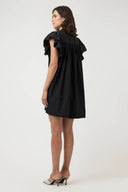 yaslura-mini-ruche-jurk-black-y.a.s-modelfoto-achteraanzicht-1