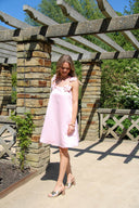 yasdouce-mini-bloemen-jurk-blushing-rose-Y.A.S-modelfoto-vooraanzicht-1