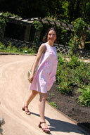 yasastra-mini-bloemen-jurk-light-pink-Y.A.S-modelfoto-vooraanzicht-3