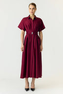 Yassimana Midi Poplin Dress | YAS