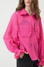 yasfeline-geruite-blouse-rose-violet-opstaande-kraag-yas-model-vooraanzicht-1