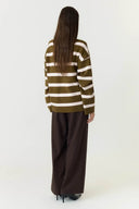 Yasisabell Striped Knitted Polo Jumper | YAS