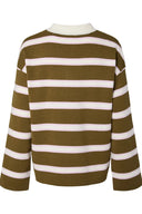 Yasisabell Striped Knitted Polo Jumper | YAS