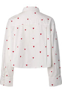 Yaslee Broderie Hartjes Hemd Blouse