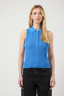 Yastanki Gebreide Polo Top | YAS