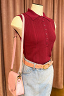 Yastanki Gebreide Polo Top | YAS