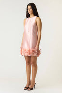 yasellina-mini-ruche-jurk-blushing-rose-Y.A.S-modelfoto-zijaanzicht-1