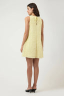 yascrimo-mini-ruche-jurk-wax-yellow-Y.A.S-modelfoto-achteraanzicht-2