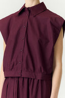 Yastimber Gestreepte Cropped Hemd Blouse | YAS