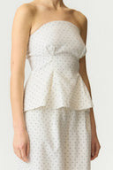 yasdotly-polka-dot-bandeau-top-star-white-Y.A.S-modelfoto-vooraanzicht-2