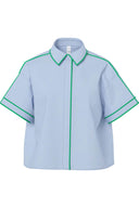 Yaslee-Korte-Mouwen-Piping-Hemd-Blouse-skyway-Y.A.S-productfoto-vooraanzicht-2