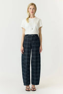 Yaslua Geruite Barrel Balloon Denim Jeans Broek | YAS