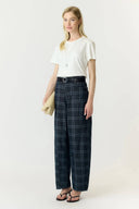 Yaslua Geruite Barrel Balloon Denim Jeans Broek | YAS