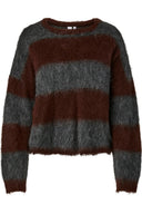 Yastilde Gestreepte Mohair Gebreide Trui | YAS