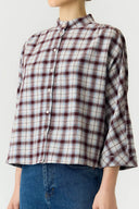Yaskarline Geruite Flannel Hemd Blouse | YAS