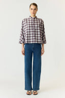 Yaskarline Geruite Flannel Hemd Blouse | YAS