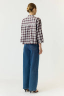 Yaskarline Geruite Flannel Hemd Blouse | YAS